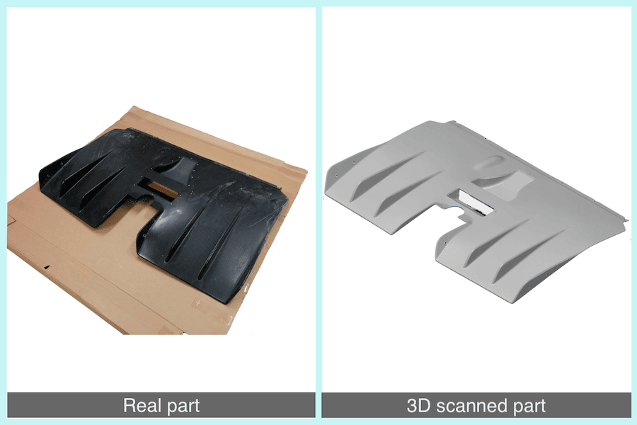 Aerodynamisches Teil für Reverse Engineering